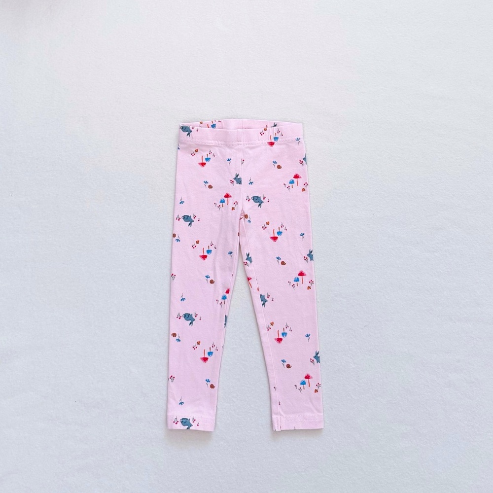 3/$25 Carter’s Toddler Girl Bunny Leggings Pink Blue Cotton Stretch Pants 2T